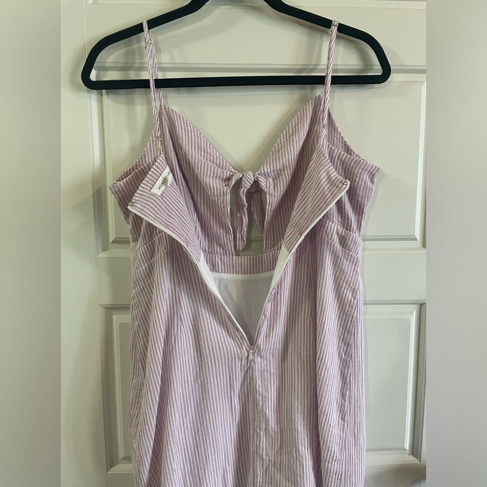 Honey Punch MiniDress Stripes Pink White Sleeveless Scoop Neckline Size M - Picture 7 of 14